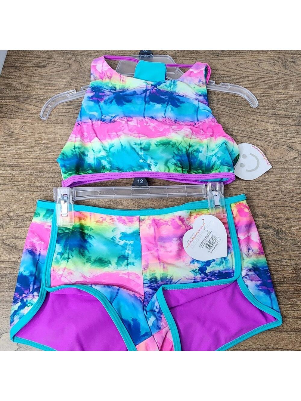 LittleMissmatched size 12 Girl Swimsuit top and bottom NWT